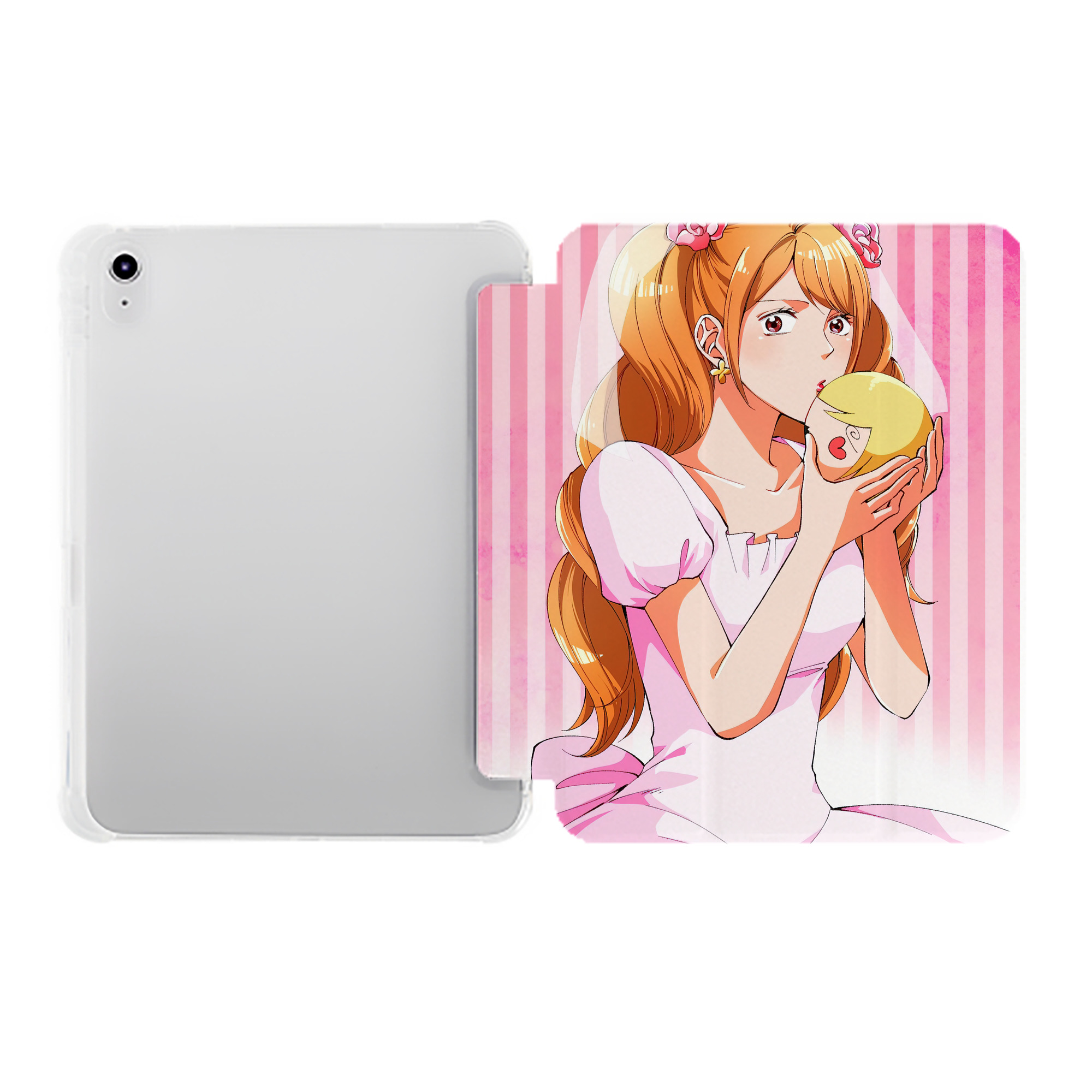 （画像用） ワンピース ONE PIECE IPad ケース ペン収納付き 三つ折りスタンド PUレザー×シリコン 対応機種9.5/10.5/10.9インチ